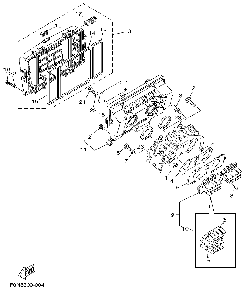 Yamaha XLT800(2003) INTAKE parts diagram